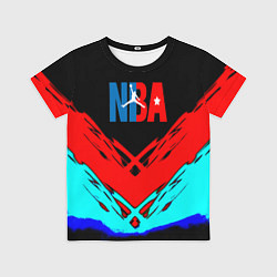 Футболка детская NBA краски геометрия, цвет: 3D-принт