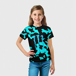 Футболка детская Monster energy камуфляж голубой, цвет: 3D-принт — фото 2
