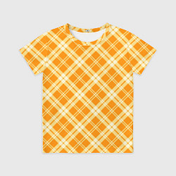 Футболка детская Жёлтый крупная клетка, цвет: 3D-принт