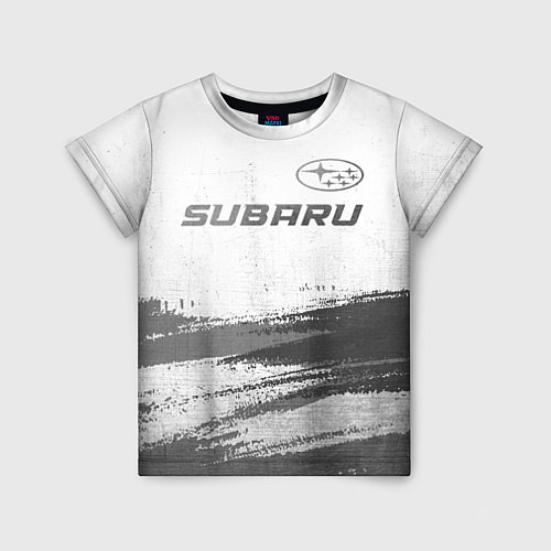 Детская футболка Subaru - white gradient посередине / 3D-принт – фото 1
