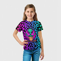 Футболка детская Кактус инопланетянин, цвет: 3D-принт — фото 2