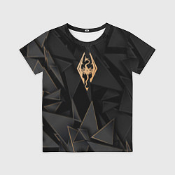 Детская футболка Skyrim golden poly