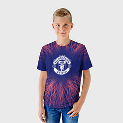 Футболка детская Manchester United red energy, цвет: 3D-принт — фото 2