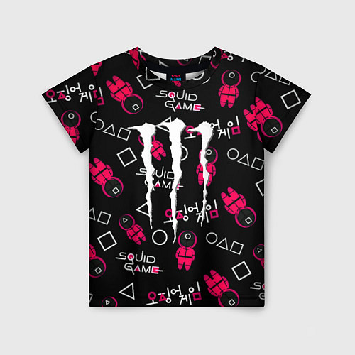 Детская футболка Monster energy x Ojingeo geim / 3D-принт – фото 1