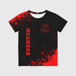 Детская футболка Everton - red gradient вертикально