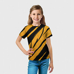Футболка детская Тигровый раскрас, цвет: 3D-принт — фото 2