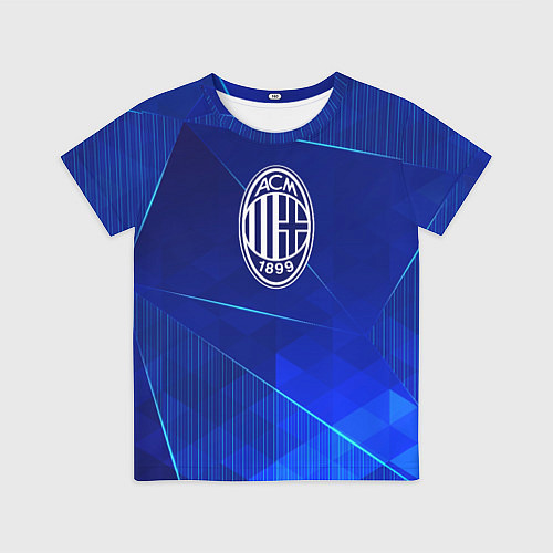 Детская футболка AC Milan blue poly / 3D-принт – фото 1
