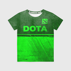 Футболка детская Dota - green gradient посередине, цвет: 3D-принт