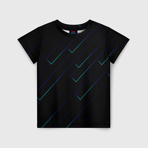 Детская футболка Color blue black / 3D-принт – фото 1