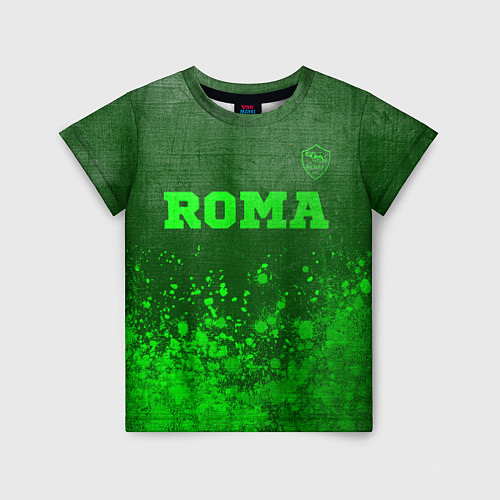Детская футболка Roma - green gradient посередине / 3D-принт – фото 1