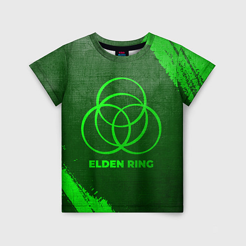 Детская футболка Elden Ring - green gradient / 3D-принт – фото 1