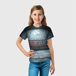 Футболка детская Серый ринг, цвет: 3D-принт — фото 2