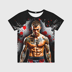 Футболка детская Дастин Порье на черном, цвет: 3D-принт