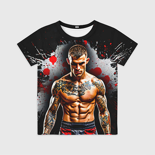 Детская футболка Дастин Порье на черном / 3D-принт – фото 1