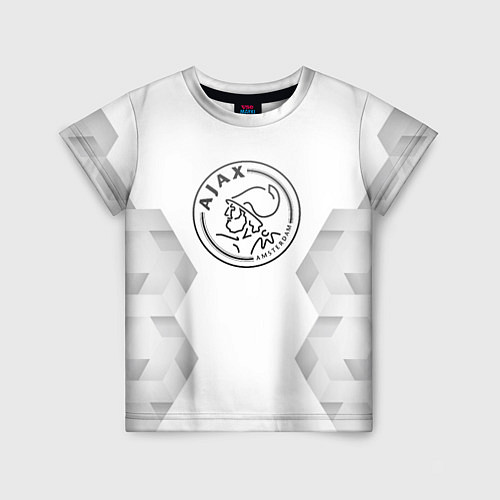Детская футболка Ajax white poly / 3D-принт – фото 1
