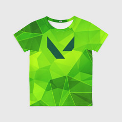 Детская футболка Valorant green poly