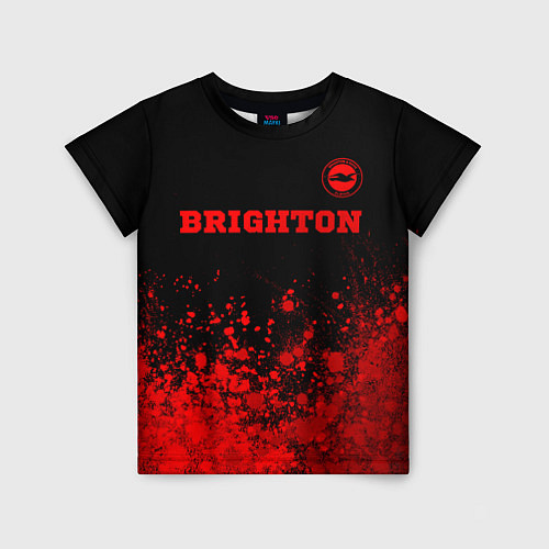 Детская футболка Brighton - red gradient посередине / 3D-принт – фото 1
