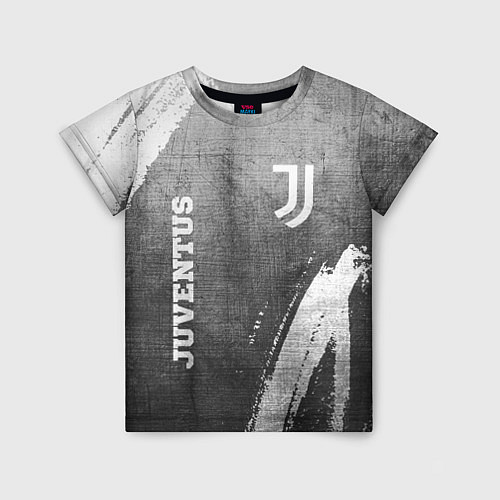 Детская футболка Juventus - grey gradient вертикально / 3D-принт – фото 1