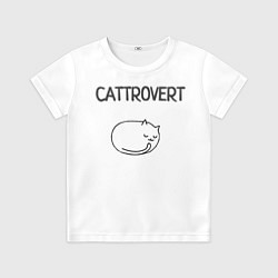 Футболка детская Интроверт-кот, цвет: 3D-принт