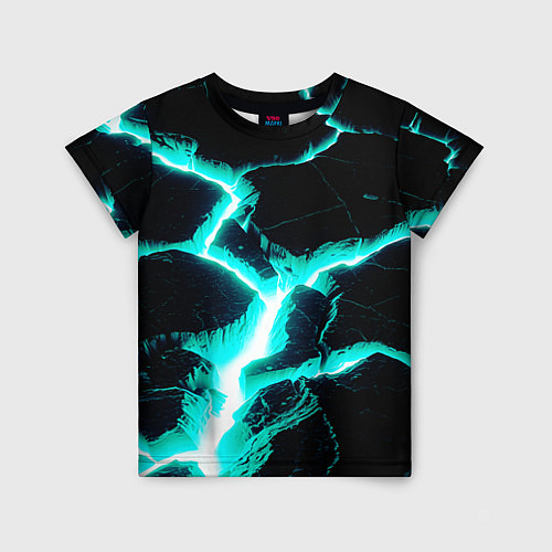 Детская футболка Color light blue black / 3D-принт – фото 1