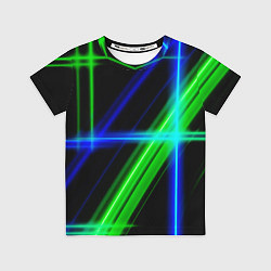 Детская футболка Color blue black green