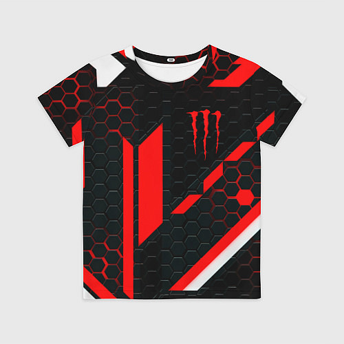Детская футболка Monster energy sport geometry / 3D-принт – фото 1