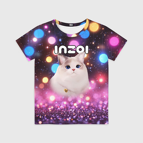 Детская футболка Inzoi кошечка и логотип / 3D-принт – фото 1