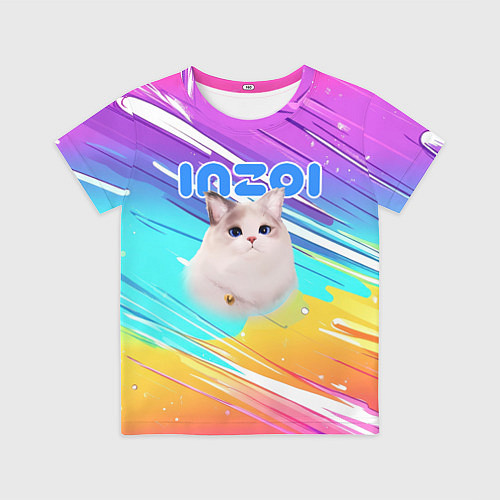 Детская футболка Inzoi кошечка на радужном фоне / 3D-принт – фото 1