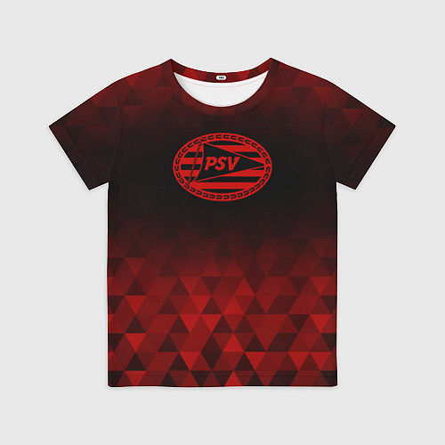 Детская футболка PSV red poly / 3D-принт – фото 1