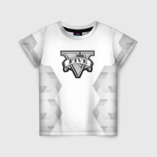 Детская футболка GTA white poly / 3D-принт – фото 1