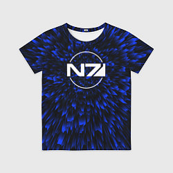 Футболка детская Mass Effect blue energy, цвет: 3D-принт
