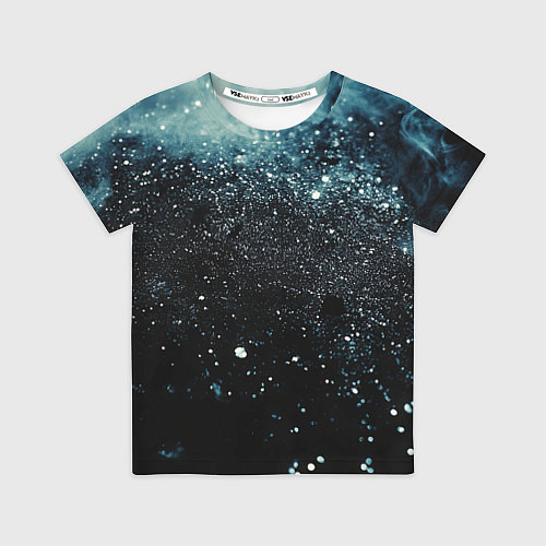 Детская футболка Черно-синий текстурный фон / 3D-принт – фото 1