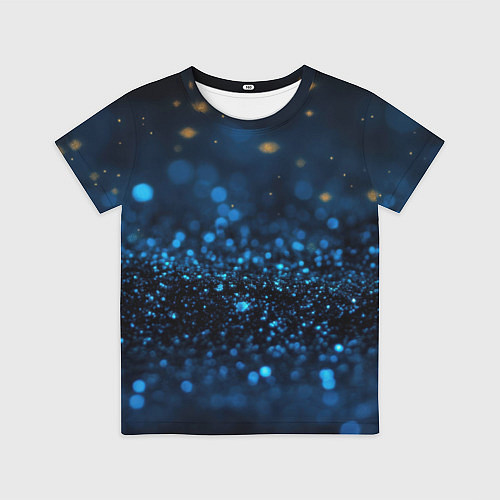 Детская футболка Боке блестяшки на черном / 3D-принт – фото 1