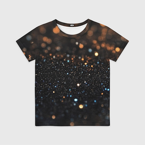 Детская футболка Черный текстурный фон / 3D-принт – фото 1