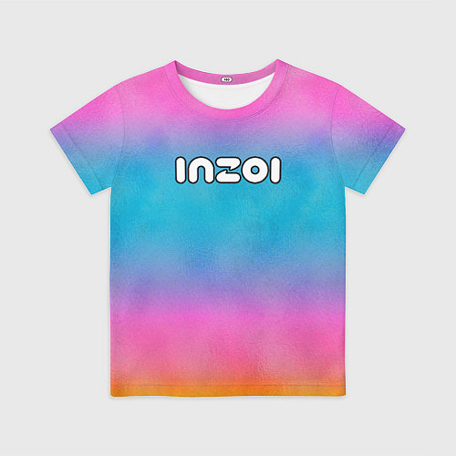 Детская футболка Inzoi розово-голубой фон / 3D-принт – фото 1