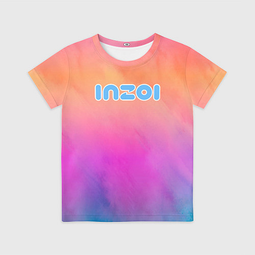Детская футболка Inzoi розово-оранжевый фон / 3D-принт – фото 1