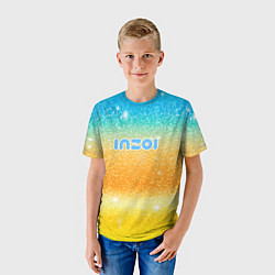 Футболка детская Inzoi лого и блестки, цвет: 3D-принт — фото 2