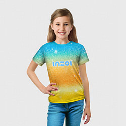 Футболка детская Inzoi лого и блестки, цвет: 3D-принт — фото 2