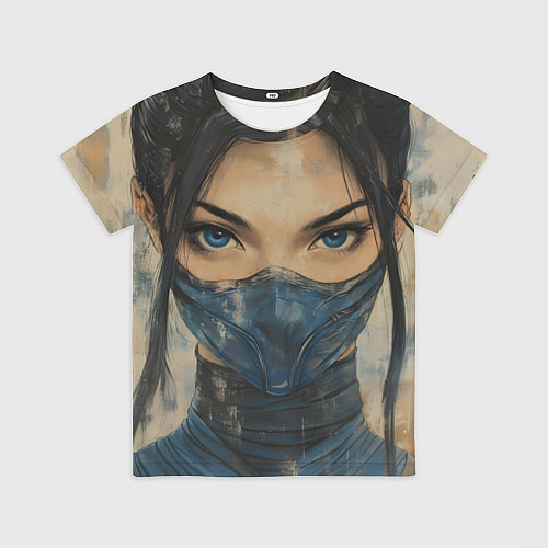Детская футболка Портрет Китаны - Мортал комбат / 3D-принт – фото 1