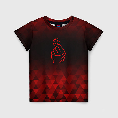 Детская футболка K Pop red poly / 3D-принт – фото 1