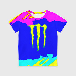 Футболка детская Monster energy краски цветные, цвет: 3D-принт