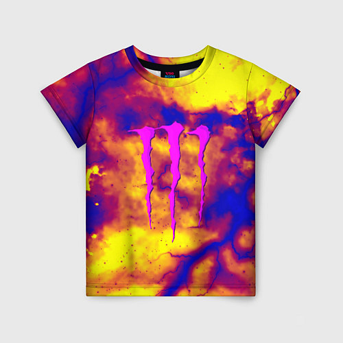 Детская футболка Monster energy storm grunge / 3D-принт – фото 1