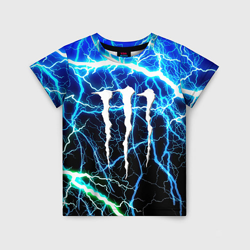 Детская футболка Monster energy electro / 3D-принт – фото 1