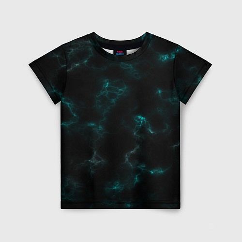 Детская футболка Color black turquoise / 3D-принт – фото 1