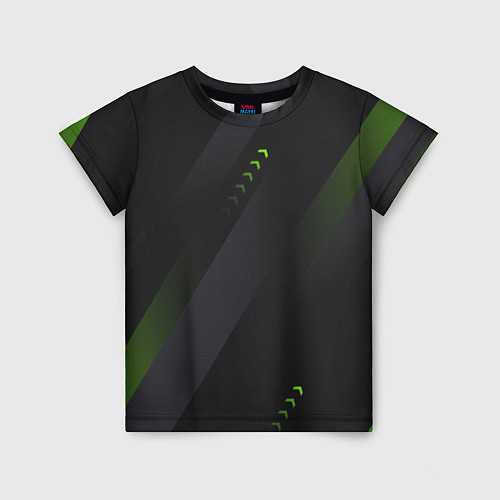 Детская футболка Color black green / 3D-принт – фото 1