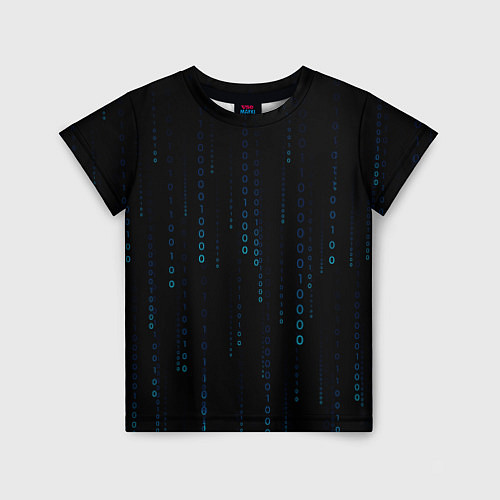 Детская футболка Color black blue / 3D-принт – фото 1