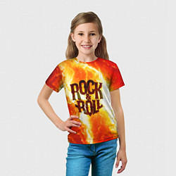 Футболка детская Рок н ролл, цвет: 3D-принт — фото 2