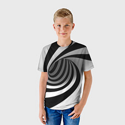 Футболка детская Иллюзия закручивание, цвет: 3D-принт — фото 2
