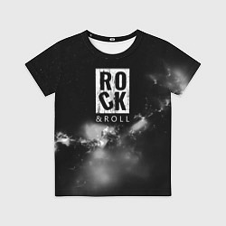 Футболка детская Рок н ролл дым, цвет: 3D-принт