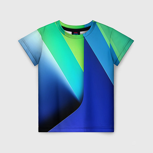 Детская футболка Color blue green / 3D-принт – фото 1